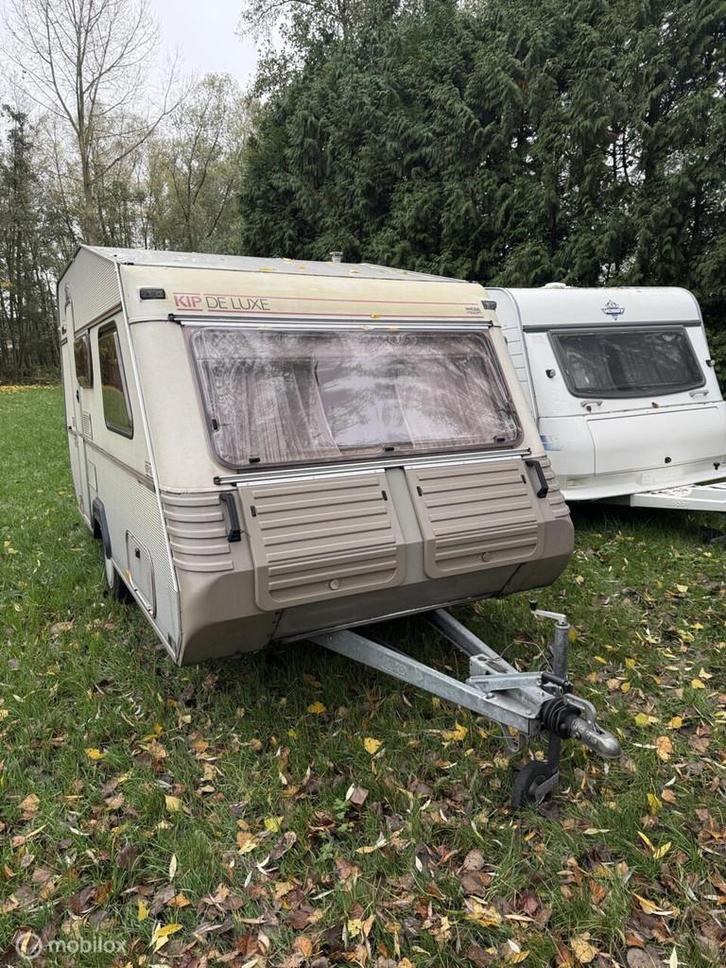 Kip 400T de Luxe twee zitgroepen luifel lichtgewicht, Caravans en Kamperen, Caravans, Bedrijf, 500 - 750 kg, Kip, Koelkast, Luifel