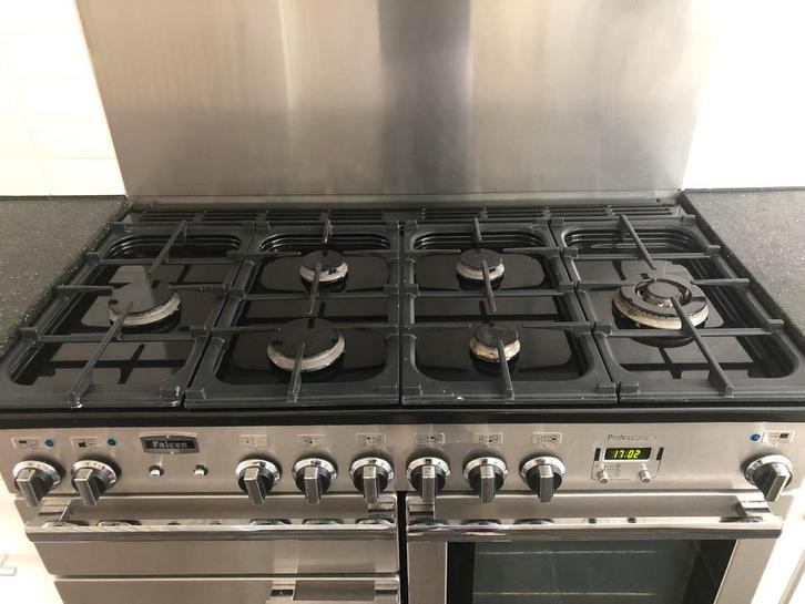 Falcon Gasfornuis met 6 Pitten en 3 Ovens, Witgoed en Apparatuur, Fornuizen, Gebruikt, Vrijstaand, Gas, 5 kookzones of meer, 85 tot 90 cm