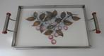 Prachtig antiek gaaf dienblad met sierlijke kersen decoratie, Verzenden