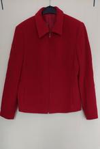 Rood wollen blazer jasje, maat 42, Maat 42/44 (L), Ophalen of Verzenden, Zo goed als nieuw, Jasje