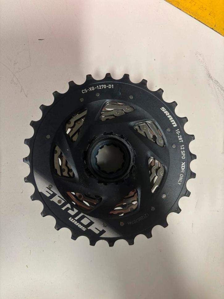 SRAM Force 12-speed cassette en ketting, Fietsen en Brommers, Fietsonderdelen, Gebruikt, Racefiets, Derailleur of Ketting, Ophalen of Verzenden