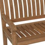 Teakhouten tuinbank met gebogen rugleuning - 180 cm, Tuin en Terras, Tuinbanken, Ophalen of Verzenden, Nieuw, Teakhout