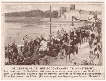 Knipsel Artikel 1923 Maastricht Zevenjarige Heiligdomsvaart