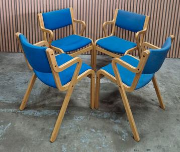 5 x Skive Mobelfabrik Vintage houten deense design stoelen  beschikbaar voor biedingen