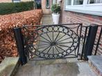 Antiek poortje met hekwerk - sierlijk en uniek, Tuin en Terras, Ophalen, Met poort, Gebruikt, Sierhekwerk