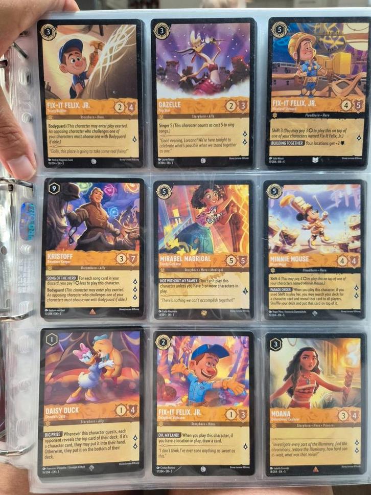 Disney Lorcana Shimmering Skies complete set non/foil, Hobby en Vrije tijd, Verzamelkaartspellen | Overige, Zo goed als nieuw