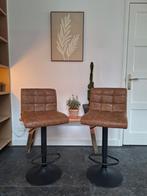 Set van 2 barkrukken met verstelbare hoogte, Ophalen, 60 tot 90 cm, Zo goed als nieuw, In hoogte verstelbaar