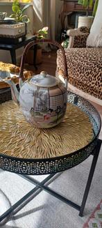 Vintage Japanse theepot.. met houten hengsel., Ophalen of Verzenden