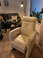 Relaxstoel, Huis en Inrichting, Fauteuils, Ophalen, Minder dan 75 cm, Leer, Zo goed als nieuw