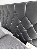Bed, Ophalen, Overige materialen, Zwart, Tweepersoons