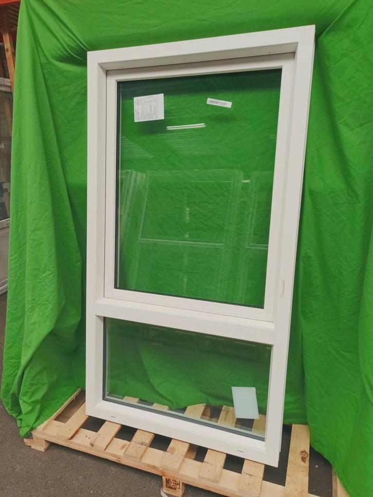 Kunststof Draaikiep vast kozijn  b98,6 x h179 -2366-, Doe-het-zelf en Verbouw, Kozijnen en Schuifpuien, Zo goed als nieuw, Raamkozijn