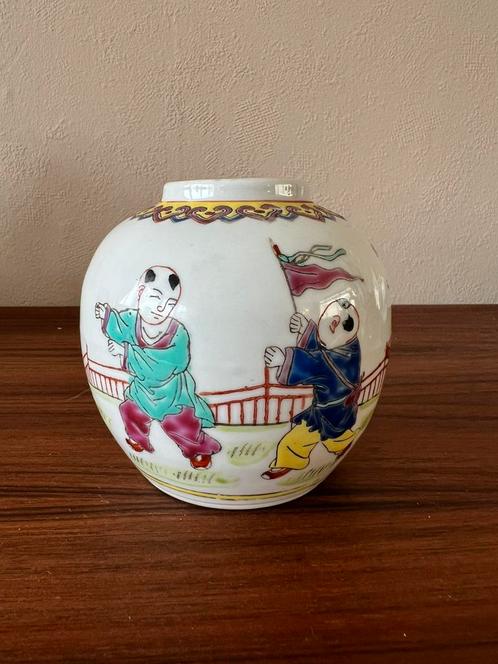 Antiek porseleinen gemberpot chinees familie rose vlieger, Antiek en Kunst, Antiek | Porselein, Ophalen of Verzenden