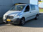Mercedes Vito 110 CDI 320 Bj 2014 Lang Dubbel Cabine Airco, Voorwielaandrijving, 65 €/maand, Gebruikt, Zwart