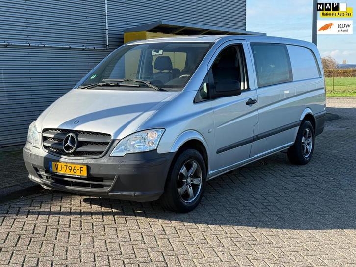 Mercedes Vito 110 CDI 320 Bj 2014 Lang Dubbel Cabine Airco, Auto's, Bestelauto's, Te koop, ABS, Airbags, Airconditioning, Bluetooth