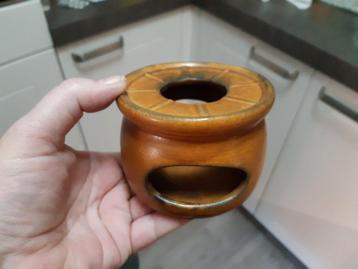 Vintage klein aardewerk theelichtje / rechaud beschikbaar voor biedingen