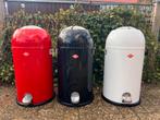 3x Wesco Kickboy 40L (rood, zwart, wit), Ophalen, Gebruikt, Met pedaal, 50 tot 75 cm