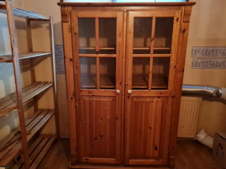 Vitrinekast, Huis en Inrichting, Kasten | Vitrinekasten, Zo goed als nieuw, 150 tot 200 cm, 100 tot 150 cm, 50 tot 75 cm, Met deur(en)