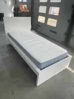 IKEA MALM Bedframe + VESTERÖY Mattress – Single (90x200 cm), Ophalen, 90 cm, Eenpersoons, Wit