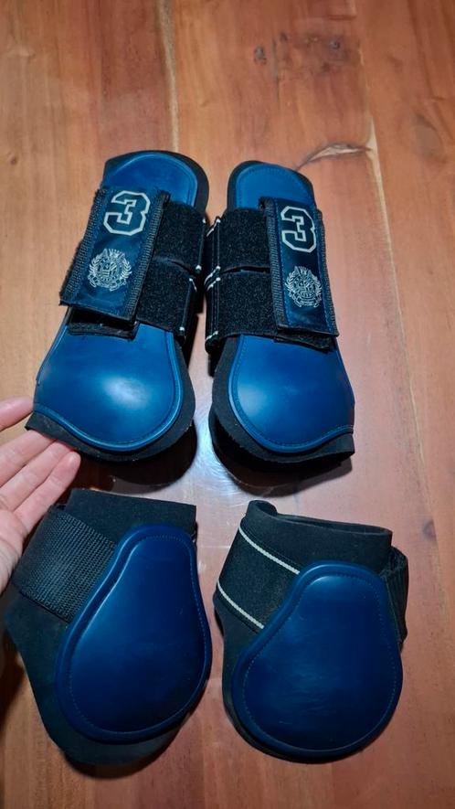 Peesbeschermerset met Strijklappen | HV Polo | blauw, Dieren en Toebehoren, Paarden en Pony's | Beschermers, Zo goed als nieuw