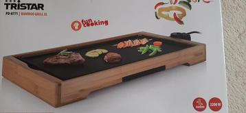 Tristar bakplaat 51x26cm bamboe behuizing, zo goed als nieuw beschikbaar voor biedingen