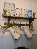 antieke emaillen koffiekan met filter Frans, Ophalen of Verzenden