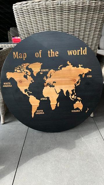 Mooie houten wanddecoratie/ schilderij beschikbaar voor biedingen