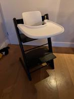 Stokke Tripp Trapp Zwart incl Babyset en Play Tray, Ophalen, Zo goed als nieuw, Meegroeistoel