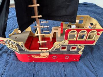Houten piratenschip – perfect voor epische zeeslagen!