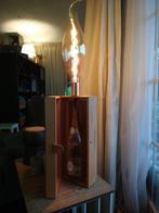 Champagne Roederer Cristal magnum kist + fles Lamp led E27, Vintage, Ophalen of Verzenden, Zo goed als nieuw, Hout