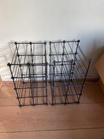 Wijnrek zwart 2x 8 flessen, Ophalen, 5 tot 15 flessen, Zo goed als nieuw, Metaal
