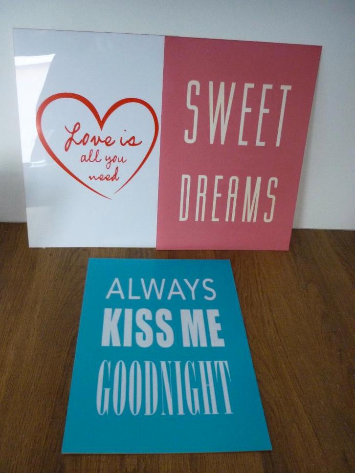 Lichtbak teksten / verschillende posters / lamp met tekst, Huis en Inrichting, Woonaccessoires | Tekstborden en Spreuken, Zo goed als nieuw