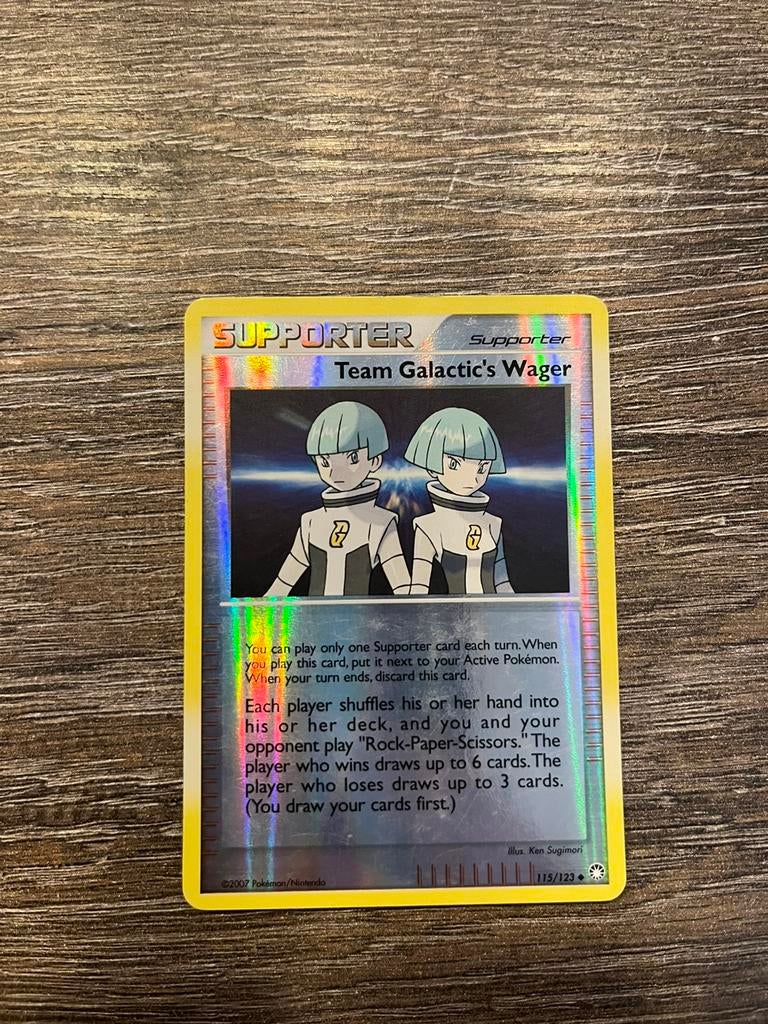 Team Galactic’s Wager MT 115/123 reverse holo, Hobby en Vrije tijd, Verzamelkaartspellen | Pokémon, Zo goed als nieuw, Ophalen of Verzenden