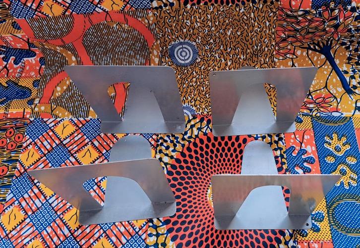 Vintage Metalen Boekensteunen - Set van 4, Huis en Inrichting, Kasten | Boekenkasten, Ophalen of Verzenden