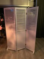 Witte houten kamerscherm / room divider, Ophalen, Zo goed als nieuw