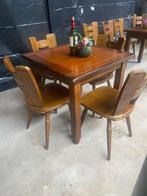 Café Meubilair Set - Tafel & Stoelen, Huis en Inrichting, Ophalen of Verzenden, Gebruikt, 4 tot 6 stoelen