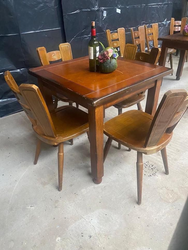 Café Meubilair Set - Tafel & Stoelen, Huis en Inrichting, Complete eetkamers, Gebruikt, 4 tot 6 stoelen, Ophalen of Verzenden