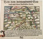 gekleurde houtsnede Brabant, Munster, 1548, Antiek en Kunst, Verzenden