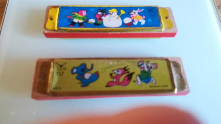 Kleine Mondharmonica's - Set van 2, Muziek en Instrumenten, Blaasinstrumenten | Mondharmonica's, Gebruikt, Diatonisch, Overige typen