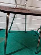 -	Keukenstoel formica vintage retro bruin, Ophalen of Verzenden
