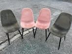 4 Velvet Stoelen - Opknapper, Ophalen, Gebruikt, Overige kleuren, Vier