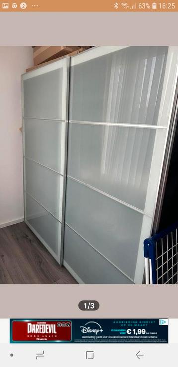 ikea pax kast mat wit schuifdeuren 200 bij 200 bij 60 beschikbaar voor biedingen