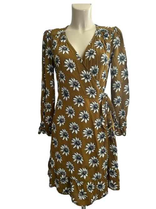 Fabienne Chapot jurk bruin L, Kleding | Dames, Jurken, Zo goed als nieuw, Maat 42/44 (L), Bruin, Onder de knie, Ophalen of Verzenden