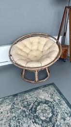 Papasan stoel met nieuw kussen, Ophalen, Bruin, Riet of Rotan, Zo goed als nieuw