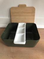 Broodmand/doos met broodplank, Kunststof, Schaal, Vierkant, Ophalen of Verzenden