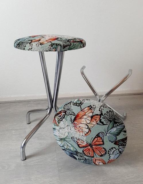 Vlinderkrukjes, vintage krukken, Huis en Inrichting, Krukjes, Gebruikt, IJzer, Ophalen