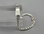 Zilveren plaat gourmet armband met lobsterslot. 2025/427., ., Nieuw, Ophalen of Verzenden, .