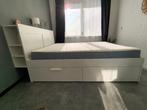 IKEA BRIMNES bed, Ophalen, Wit, Tweepersoons, Zo goed als nieuw
