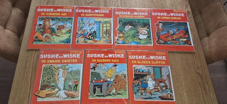 7x Suske en Wiske met bijlage o.a de kaartendans, Boeken, Stripboeken, Zo goed als nieuw, Meerdere stripboeken, Ophalen of Verzenden