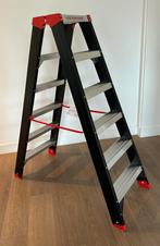 Trap 5 treden dubbel oploopbaar zwart gecoat NIEUW, Ophalen of Verzenden, Nieuw