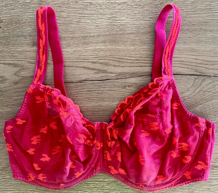 Prima donna 80D full  cup fuchsia oranje borduur, Kleding | Dames, Ondergoed en Lingerie, BH, Oranje, Verzenden